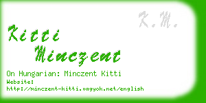 kitti minczent business card